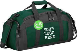 Custom Sport Duffel Bag for Men Women (Gym Bag) 5 or 10 Pack - Add Your Logo - Personalized Weekender Bag for Gym