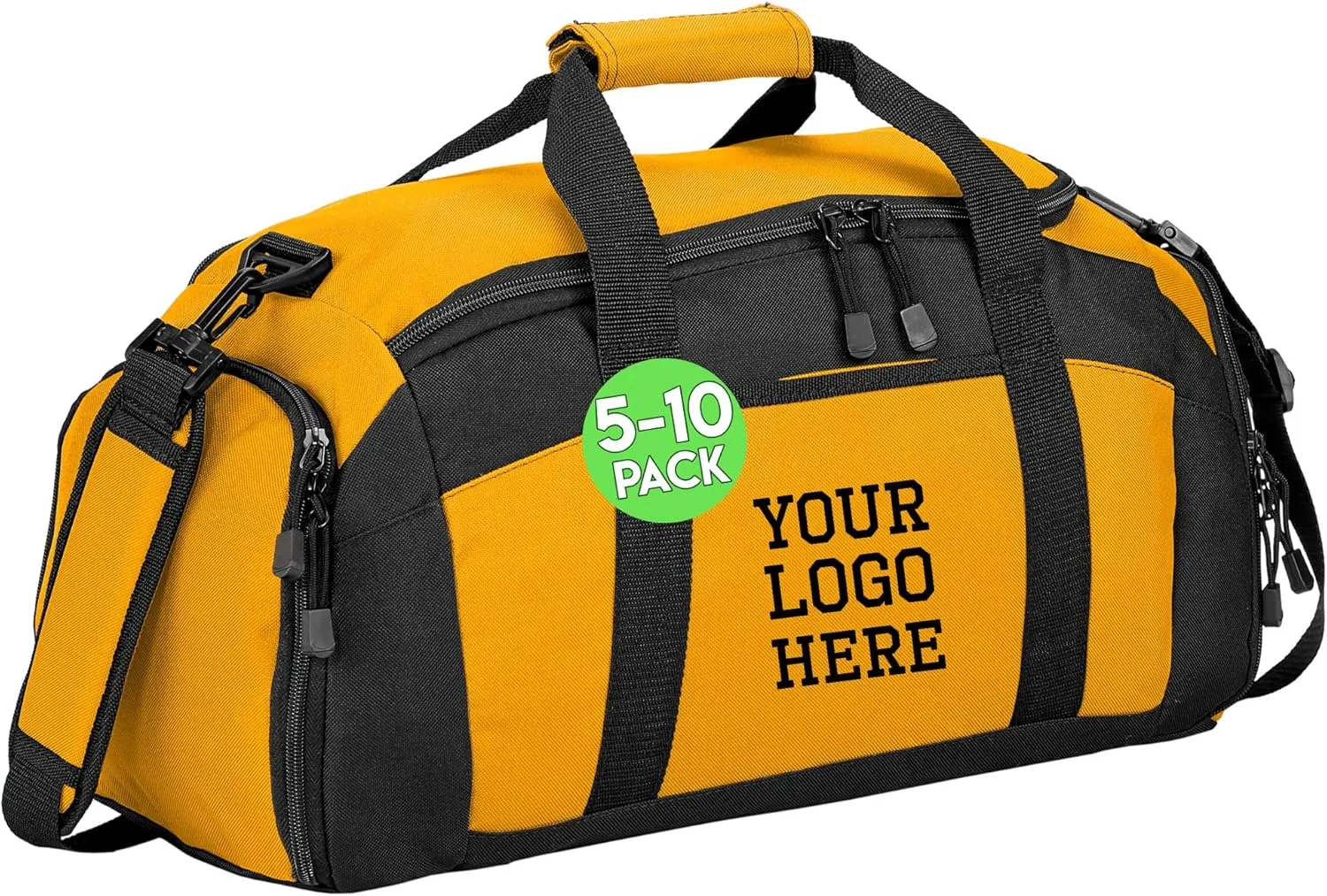 Custom Sport Duffel Bag for Men Women (Gym Bag) 5 or 10 Pack - Add Your Logo - Personalized Weekender Bag for Gym