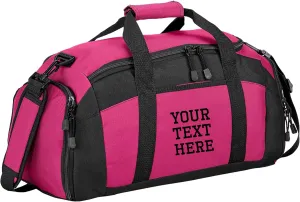 Custom Sport Duffel Bag for Men Women (Gym Bag) - Add Your Name - Personalized Weekender Bag for Overnight, Gym, Travel