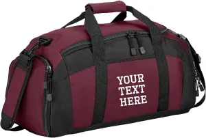 Custom Sport Duffel Bag for Men Women (Gym Bag) - Add Your Name - Personalized Weekender Bag for Overnight, Gym, Travel