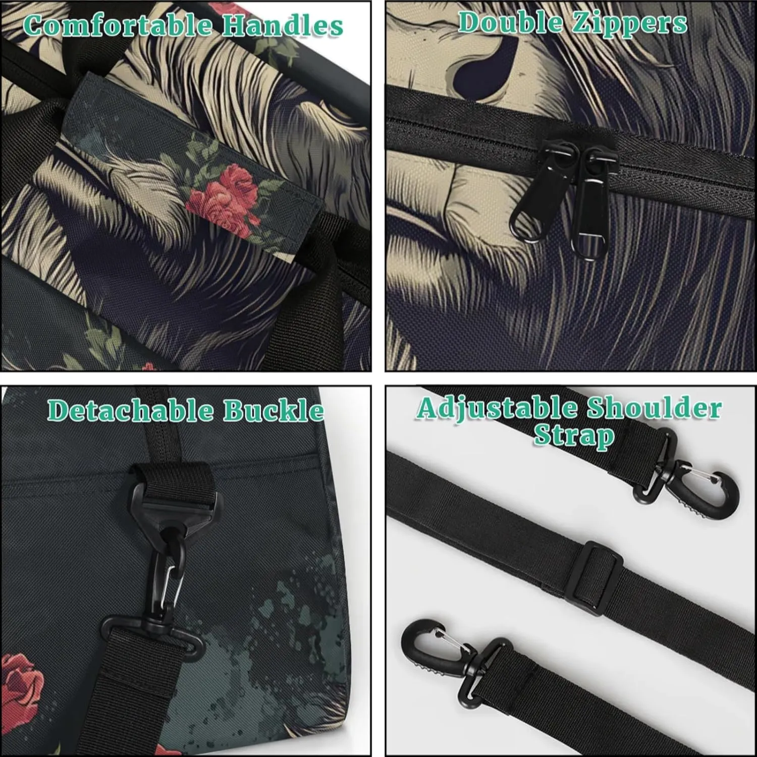 Custom Sports Gym Bag Personalized Name Travel Duffel Bag