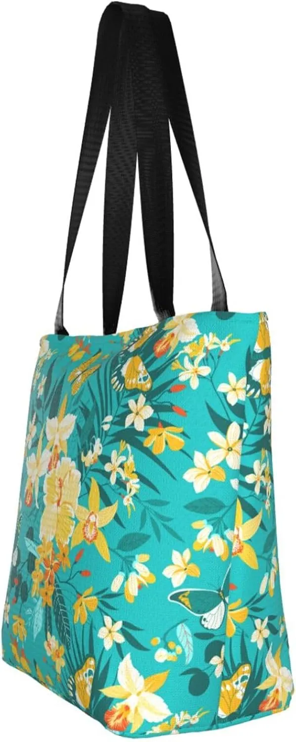 Cute Automobile Doodle Excavator Truck Women's Tote Bag Lightweight Shopping Handbag Travel Shoulder Bag With Zipper