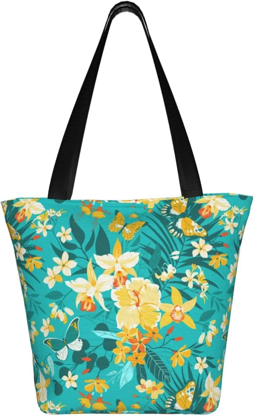 Cute Automobile Doodle Excavator Truck Women's Tote Bag Lightweight Shopping Handbag Travel Shoulder Bag With Zipper