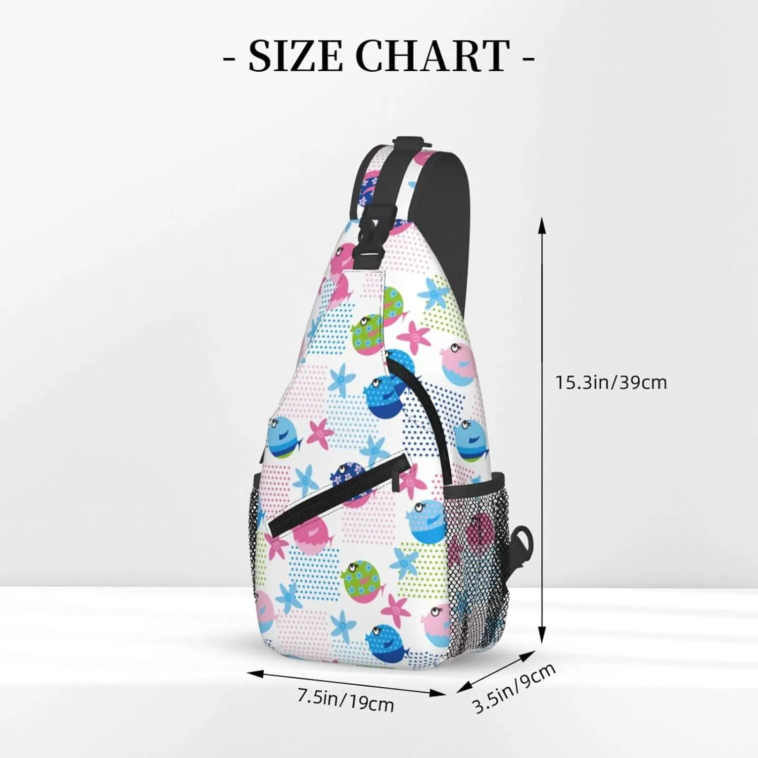 Cute bee flower Chest Bags Crossbody Sling Bag Shoulder Bag Travel Hiking Daypack For Men Women