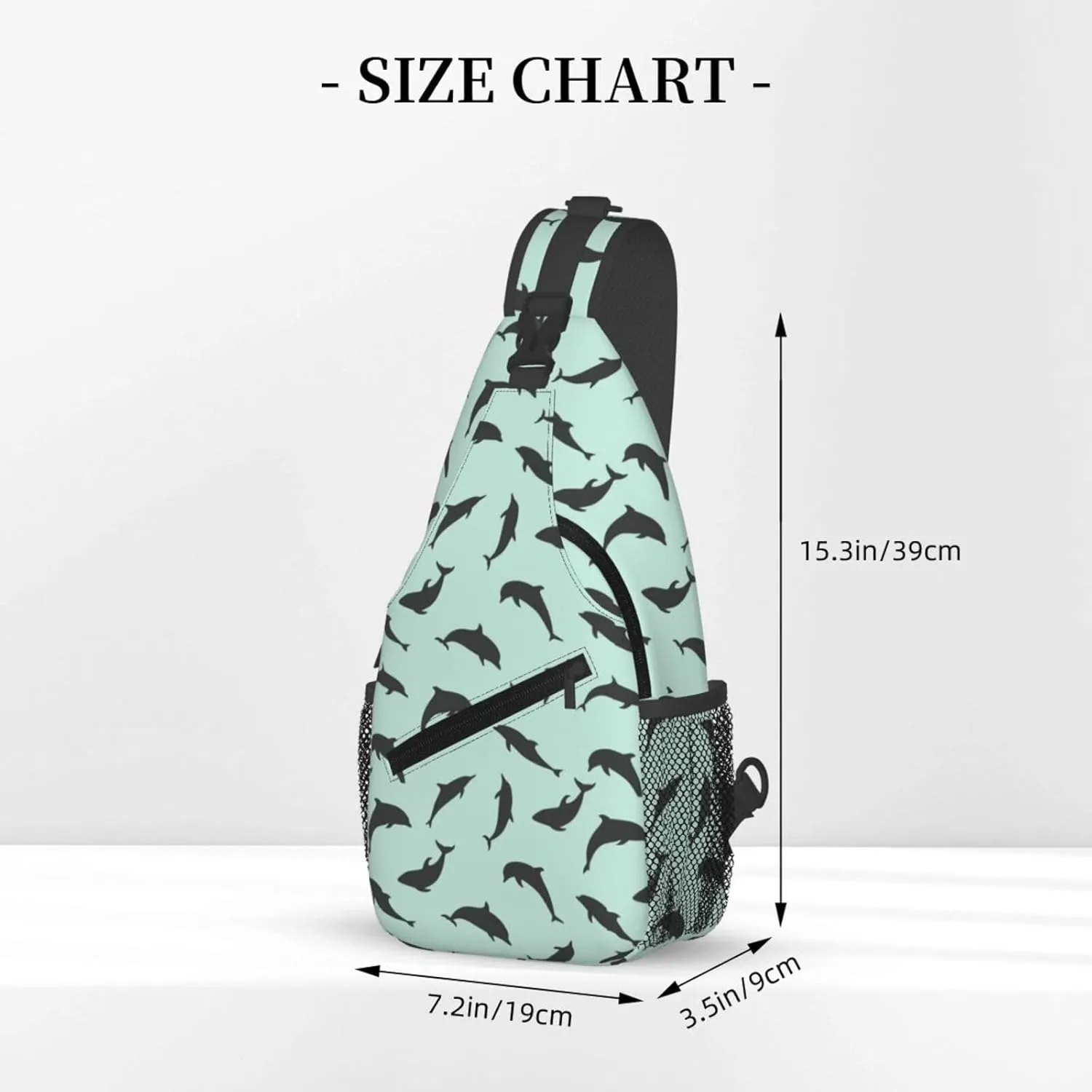 Cute Dolphin Crossbody Bag Cute Shoulder Bag Backpack Cute Dolphin Sling Bag Chest Casual Daypack Bag