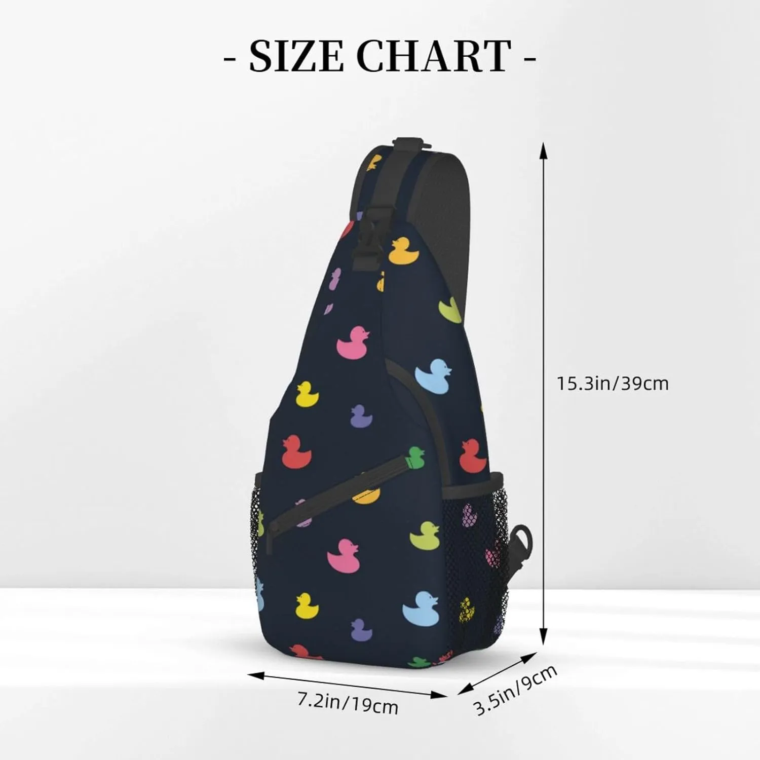 Cute Duck Print Sling Backpack Travel Hiking Daypack Cute Duck Crossbody Casual Shoulder Bag