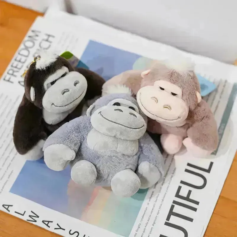 Cute Gorilla Plush Keychain