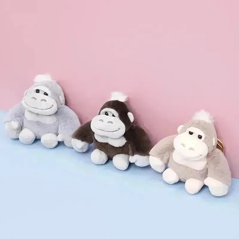 Cute Gorilla Plush Keychain