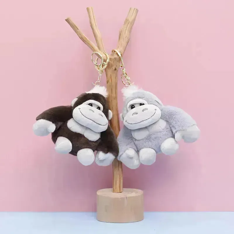 Cute Gorilla Plush Keychain
