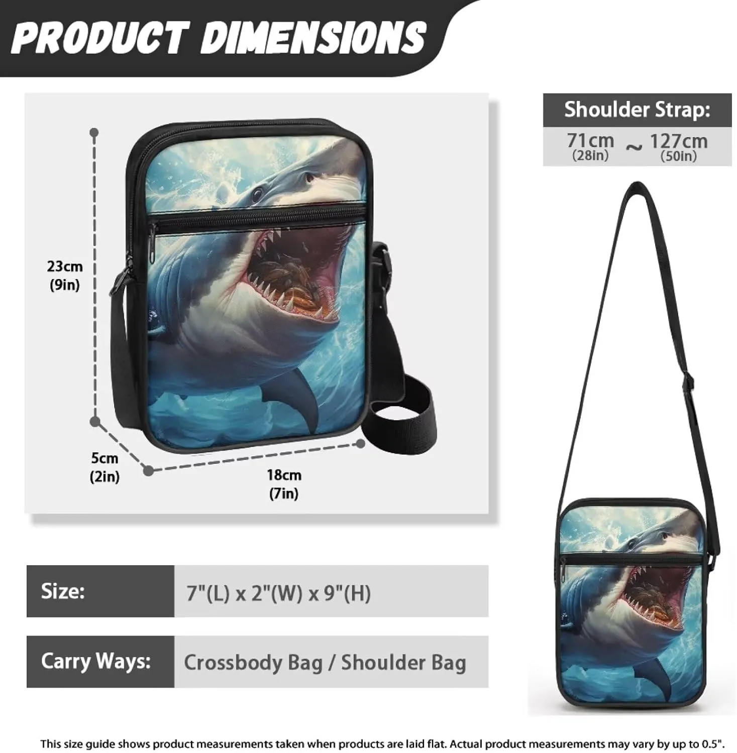 Cute Messenger Bag with Zipper and Front Pocket Sling Crossbody Shoulder Bags Adjustable Strap