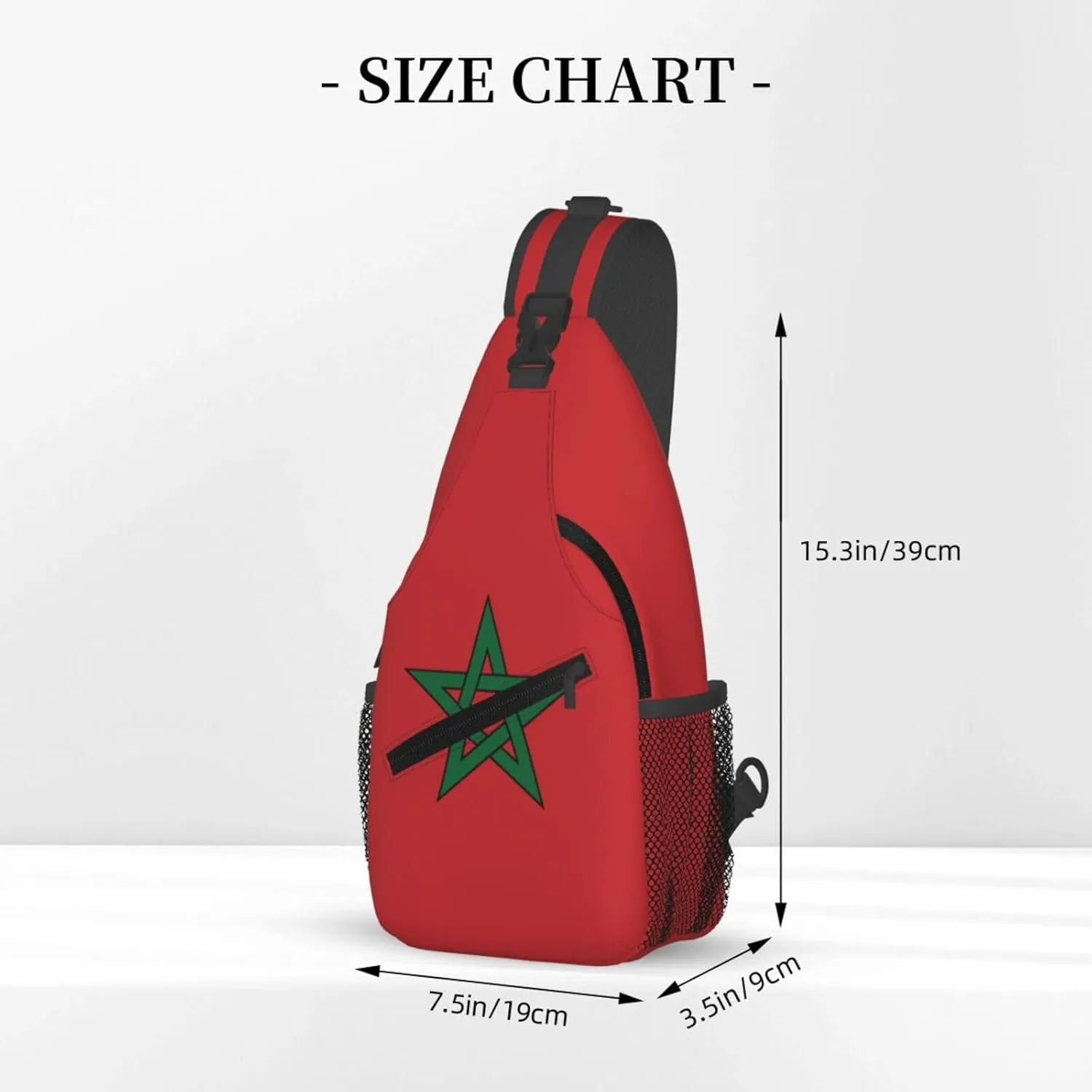 Cute Morocco Flag Sling Backpack Multipurpose Crossbody Sling Bag Travel Hiking Crossbody Shoulder Bag Backpack