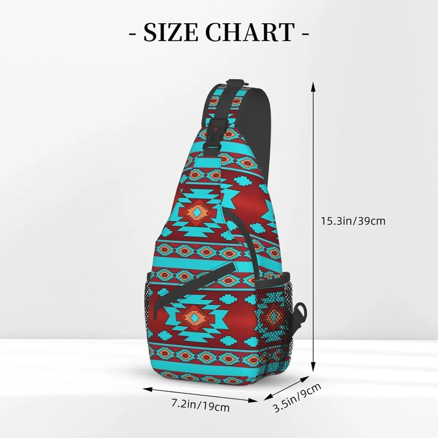Cute Native American Sling Backpack Casual Indian Chest Bags Crossbody Travel Hiking Daypack For Women Men