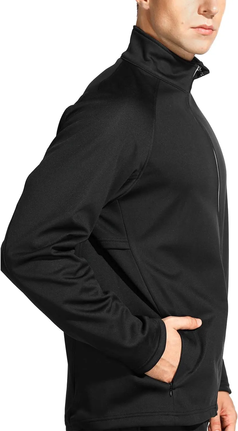 Cycling Bike Jackets for Men Winter Thermal Running Jacket Windproof Breathable Softshell Windbreaker
