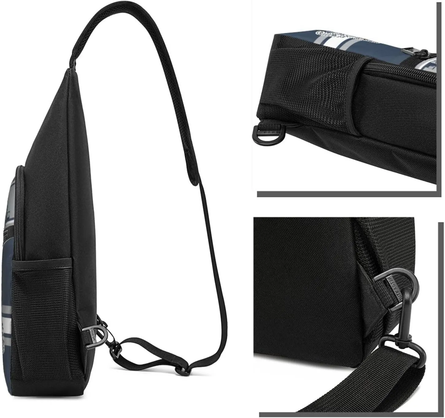 Dallas Sling Bag,Custom Crossbody Sling Backpack With Name And Number,Personalized Cross Chest Bags,Sling Shoulder Backpack Daypack For Men Women Travel Outdoor