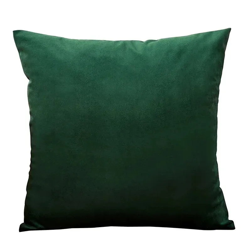 Dark Green Velvet Cushion Covers Pillowcases
