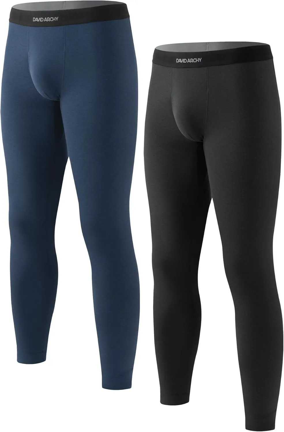 DAVID ARCHY Men’s Lightweight Thermal Underwear - Breathable Comfort for Cool Weather, Ideal for Active Use