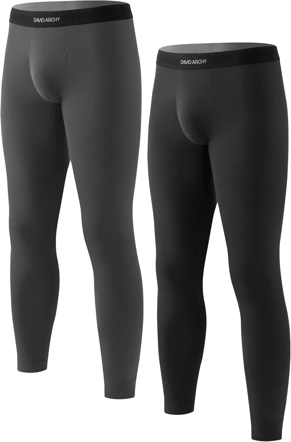 DAVID ARCHY Men’s Lightweight Thermal Underwear - Breathable Comfort for Cool Weather, Ideal for Active Use