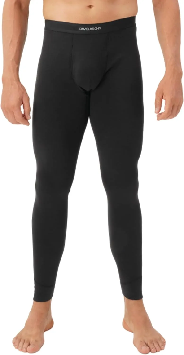 DAVID ARCHY Men’s Lightweight Thermal Underwear - Breathable Comfort for Cool Weather, Ideal for Active Use