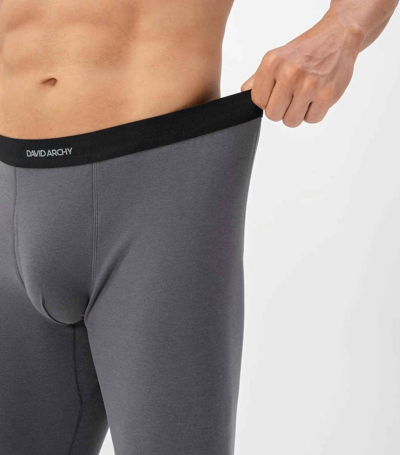 DAVID ARCHY Men’s Lightweight Thermal Underwear - Breathable Comfort for Cool Weather, Ideal for Active Use