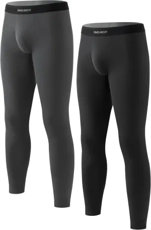 DAVID ARCHY Men’s Lightweight Thermal Underwear - Breathable Comfort for Cool Weather, Ideal for Active Use
