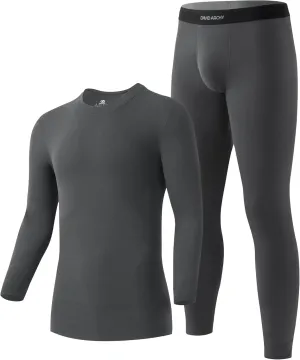 DAVID ARCHY Men’s Lightweight Thermal Underwear - Breathable Comfort for Cool Weather, Ideal for Active Use