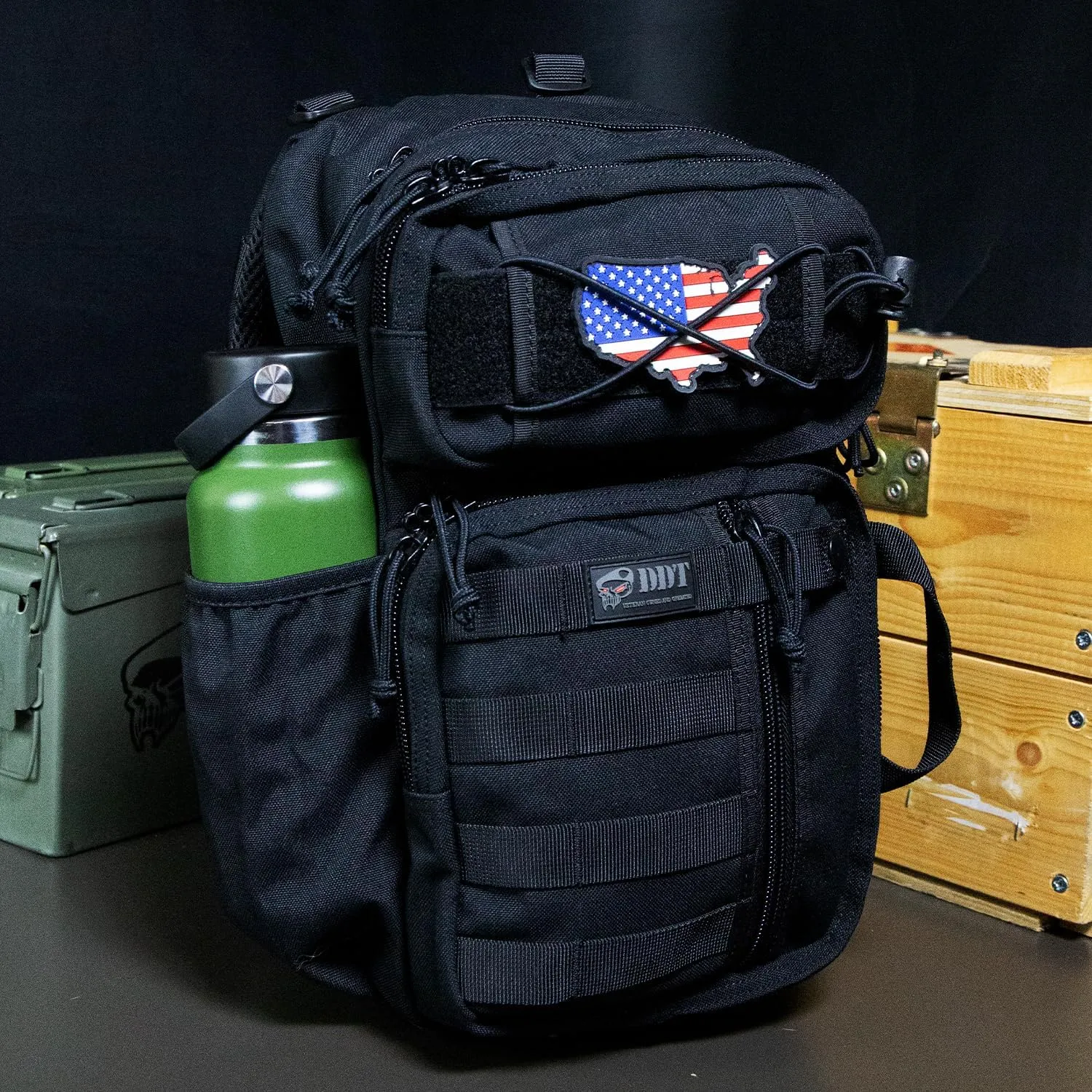 DDT Death Dealer Tactical Assassin Sling EDC Bag, Color Black