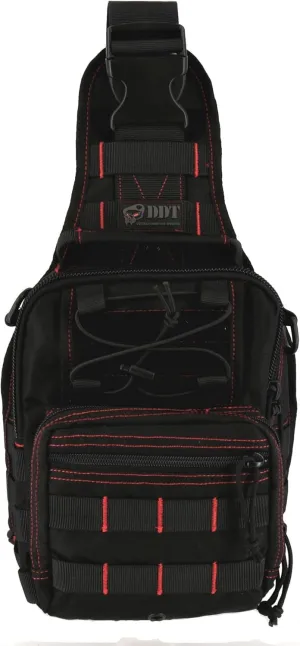 DDT Death Dealer Tactical Night Stalker Small Sling EDC Bag, Color Bloodline