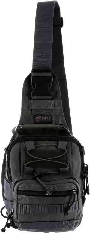 DDT Death Dealer Tactical Night Stalker Small Sling EDC Bag, Color Gunmetal