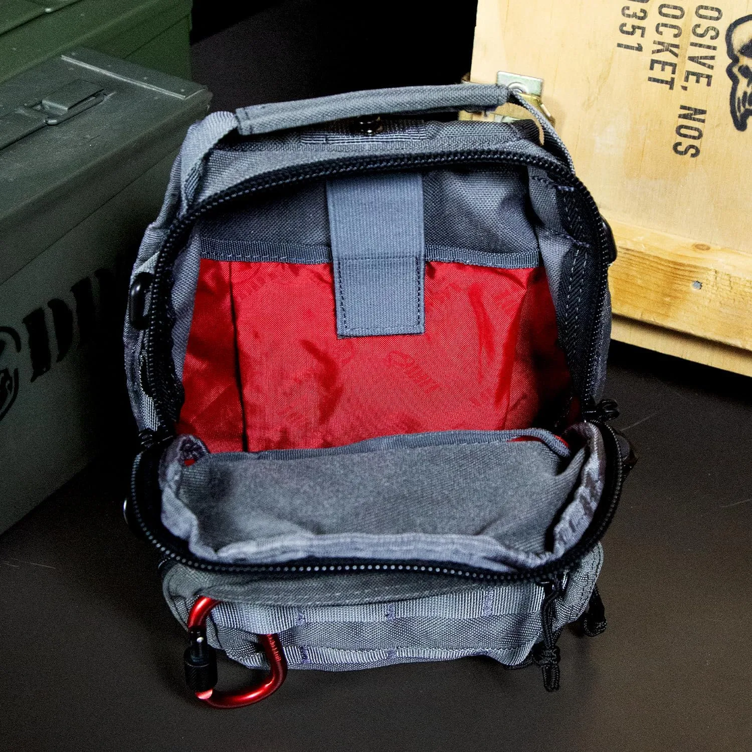 DDT Death Dealer Tactical Night Stalker Small Sling EDC Bag, Color Gunmetal