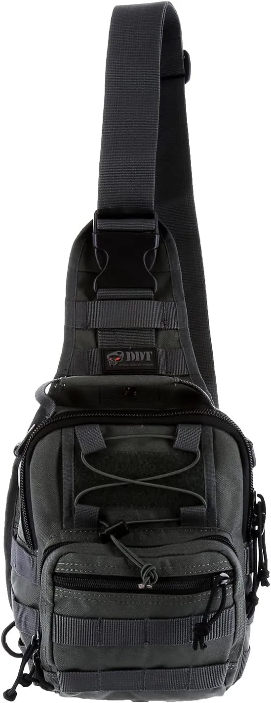 DDT Death Dealer Tactical Night Stalker Small Sling EDC Bag, Color Gunmetal