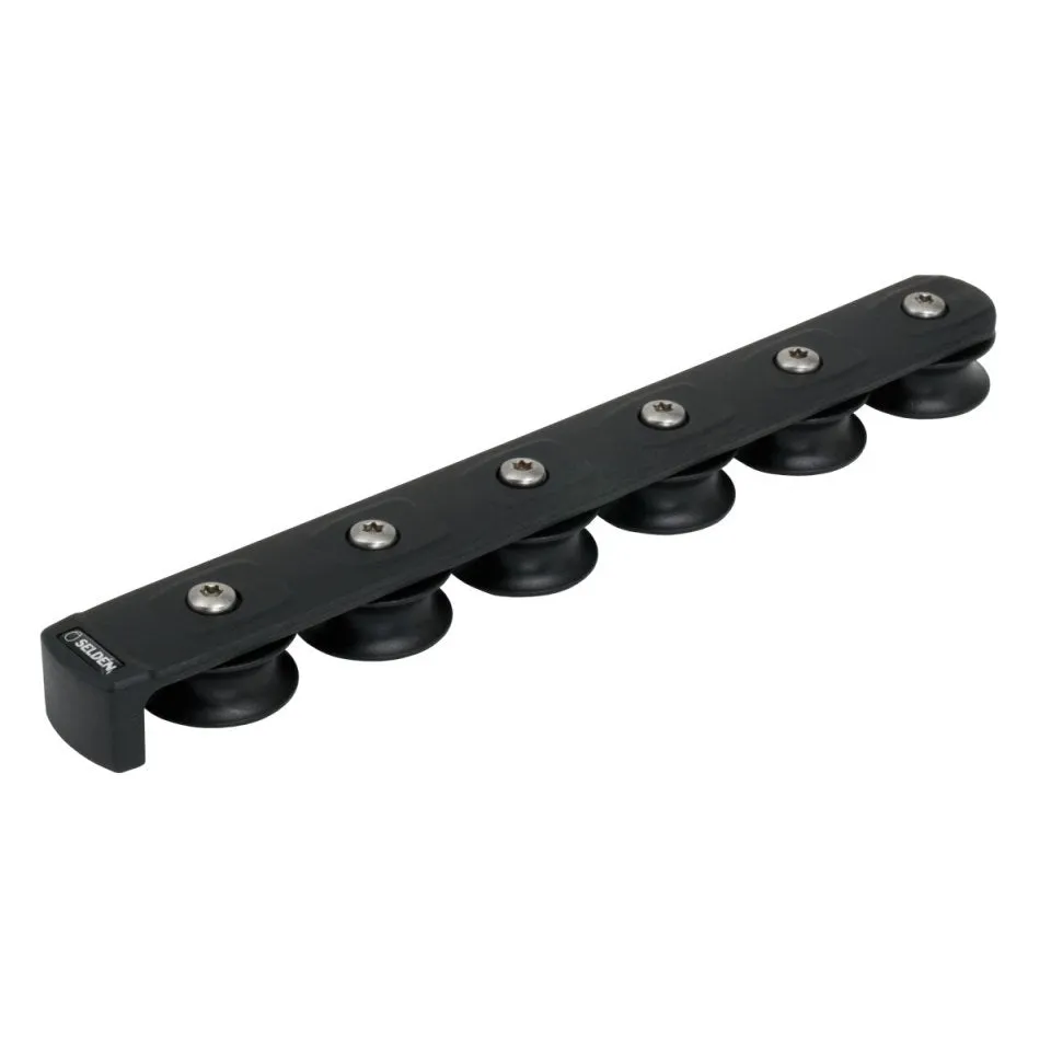 Deck Organizer in Composite, Stackable, 6 x ø40 mm Ball Bearing Sheaves, for M6 screws