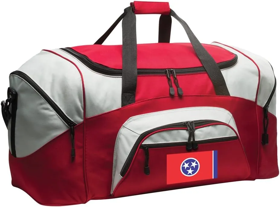 DELUXE Tennessee Suitcase Duffel Bag or LARGE Tennessee Flag Gym Bag Gear Duffle
