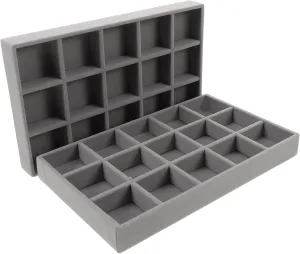 Didiseaon Large Jewelry Drawer Insert Velvet Jewelry Trays Bracelet Display Earring Storage Ring Tray Drawer Organizer Sock Organizer Grey