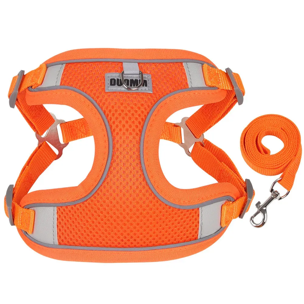Dog Harness Leash Set for Small Medium Dog Cat Chest Strap Reflective Dog Clothes Vest Set Chihuahua Outdoor Walking Pet Supplie