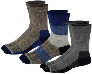 Dr. Motion Compression Crew Socks For Men Outdoor Hiking Walking With Enhanced Cushion And Breathable Arch Support 3 Pairs