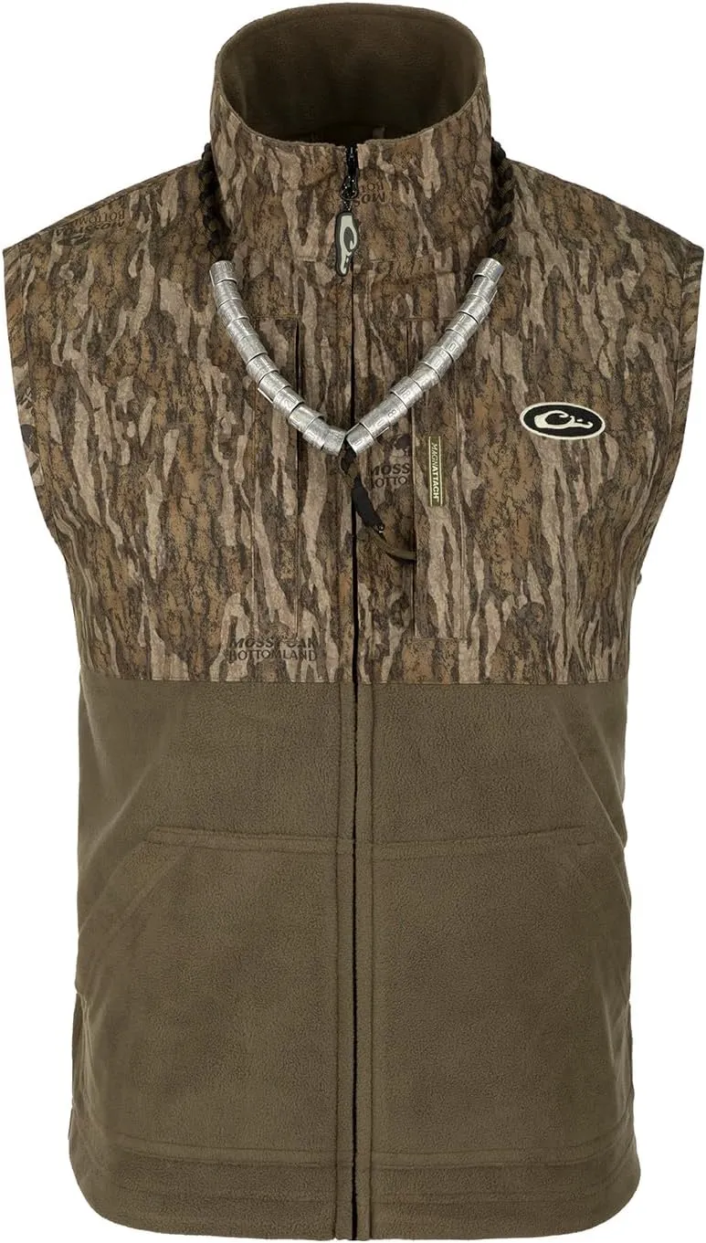 Drake Waterfowl Men's MST Eqwader Insulated Fleece-Lined Waterproof Windproof Breathable Adjustable Outdoor Hunting Vest