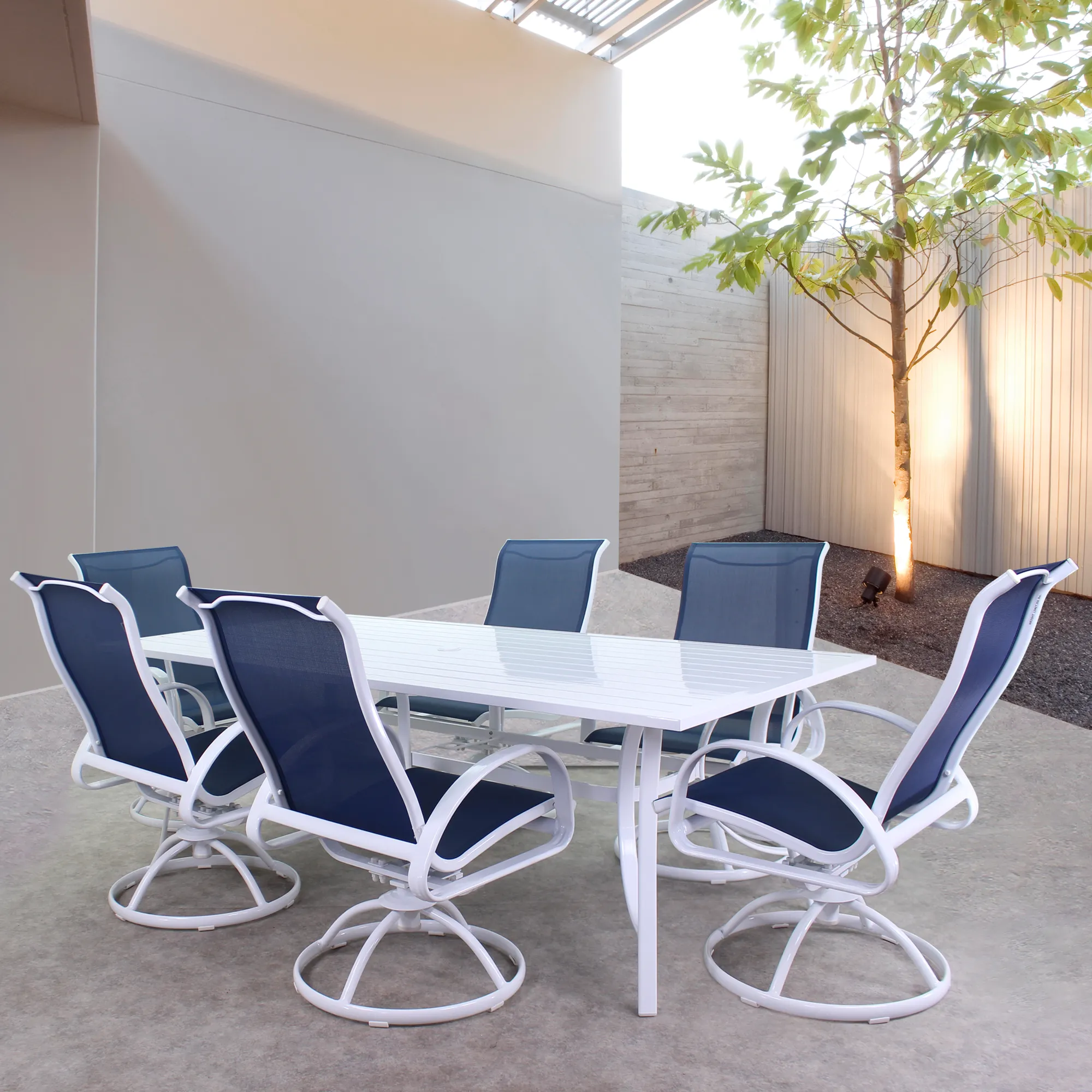 Dublin Cobalt Sling Patio Dining Sets