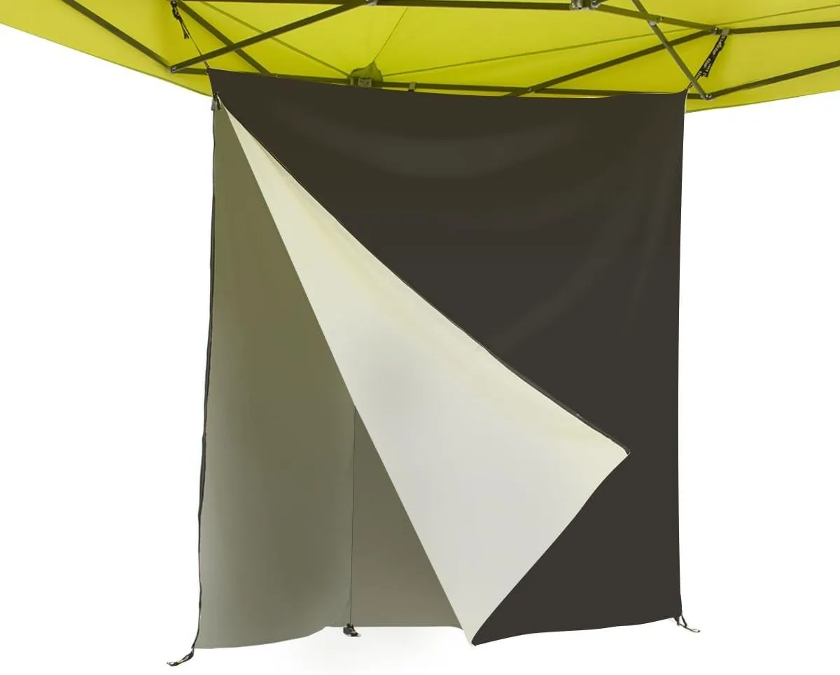 E-Z UP Privacy Hang Space, Triangle Canopy Wall Divider, 5'x5'x7', Black