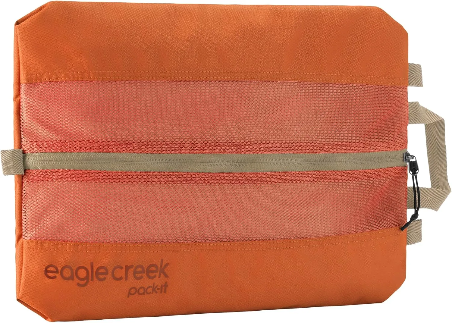 Eagle Creek Pack-It Reveal Shoe Sack - Shoe Bags for Travel with Durable, Breathable Easy-View Mesh Top, Quick-Grab Handle, & Out-of-Bag Attachment Mandarin - Reveal (New)