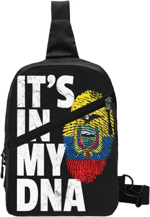 Ecuador Ecuadorian Pride Flag Packable Crossbody Bag Portable Sling Bags Foldable Travel Daypack Reusable Sports Shoulder Backpack Diagonally Chest Bag for Workout