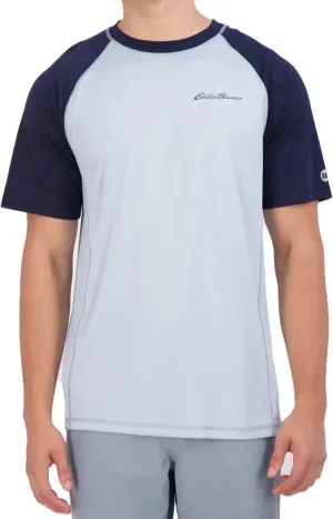 Eddie Bauer Men's Short Sleeve Colorblock Rashguard Shirt | UPF 40  Sun Protection | Tailored for Outdoor Pursuits