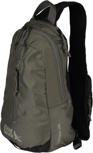 Eddie Bauer Stowaway Packable 10L Sling 3.0 Made from Polyester with Lightly Padded Shoulder Strap, Spruce Green