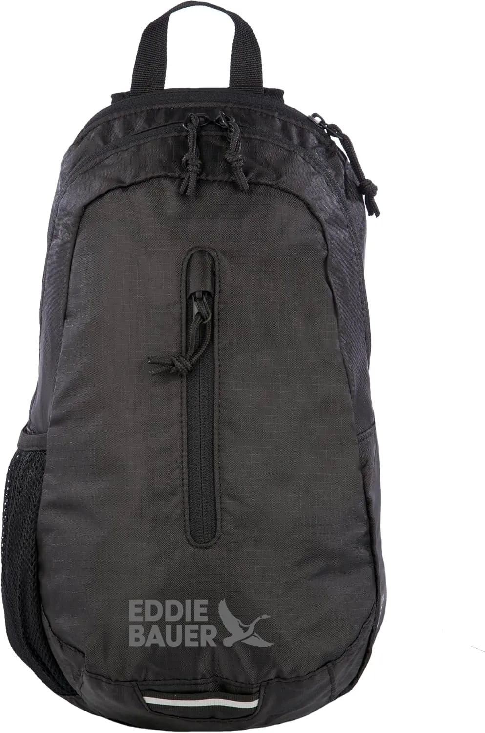 Eddie Bauer Stowaway Packable Sling Bag | Foldable | Travel | Outdoor | Lightweight | Compact | Everyday Carry | Ripstop Nylon | 10L - Onyx Black