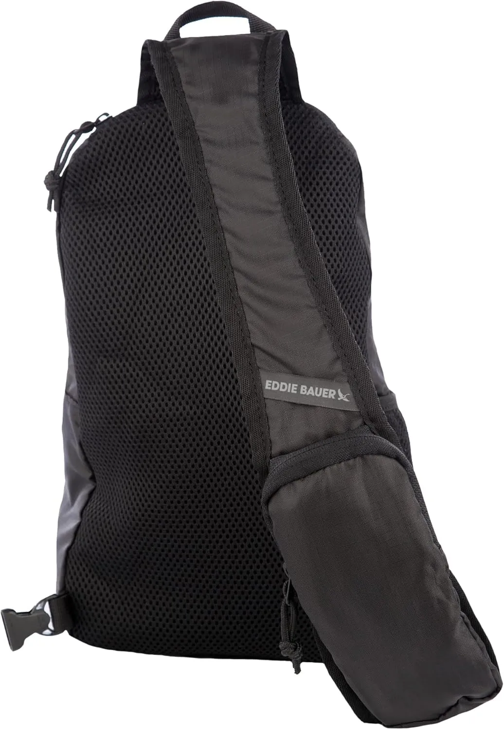 Eddie Bauer Stowaway Packable Sling Bag | Foldable | Travel | Outdoor | Lightweight | Compact | Everyday Carry | Ripstop Nylon | 10L - Onyx Black