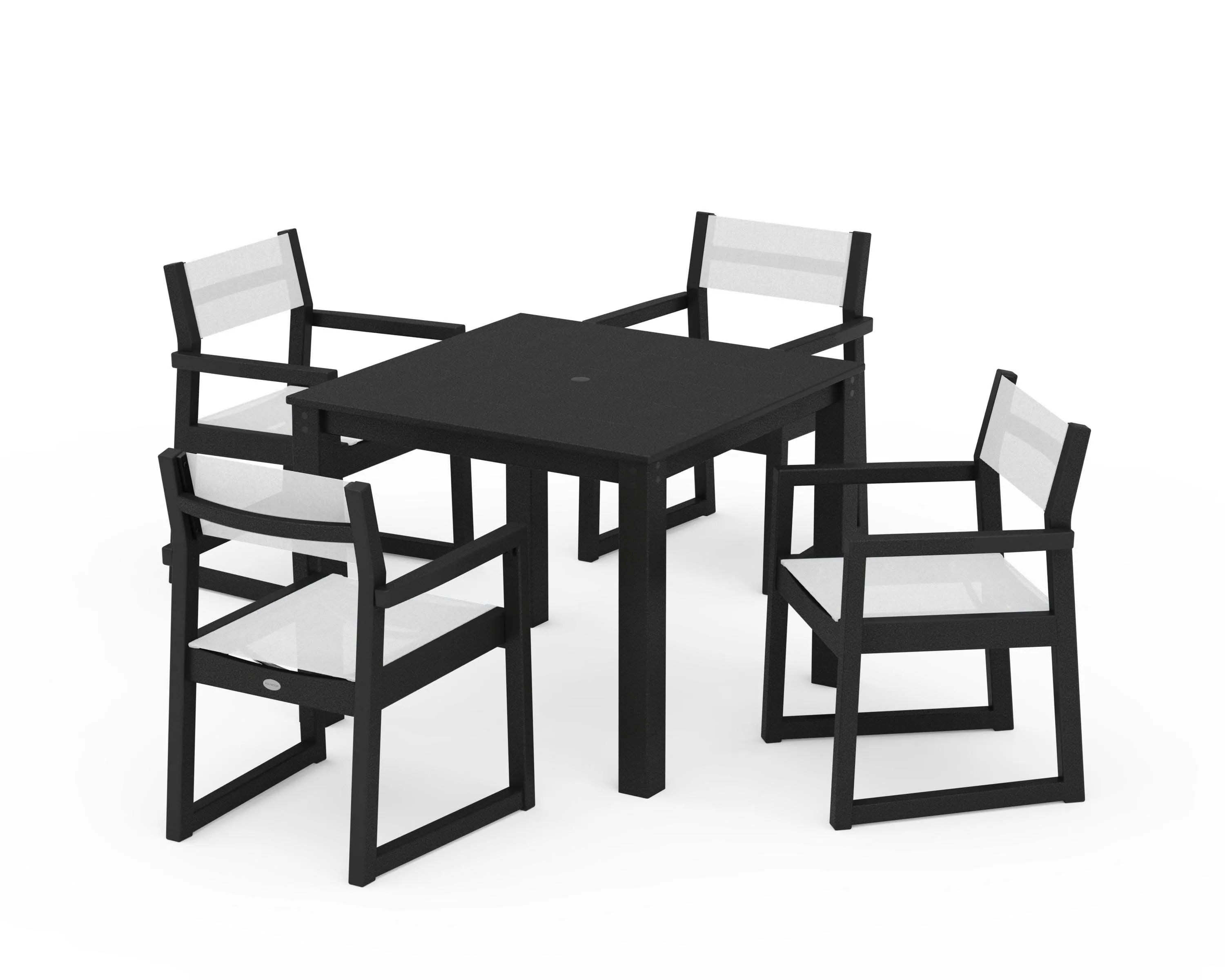 EDGE Sling Arm Chair 5-Piece Parsons Dining Set