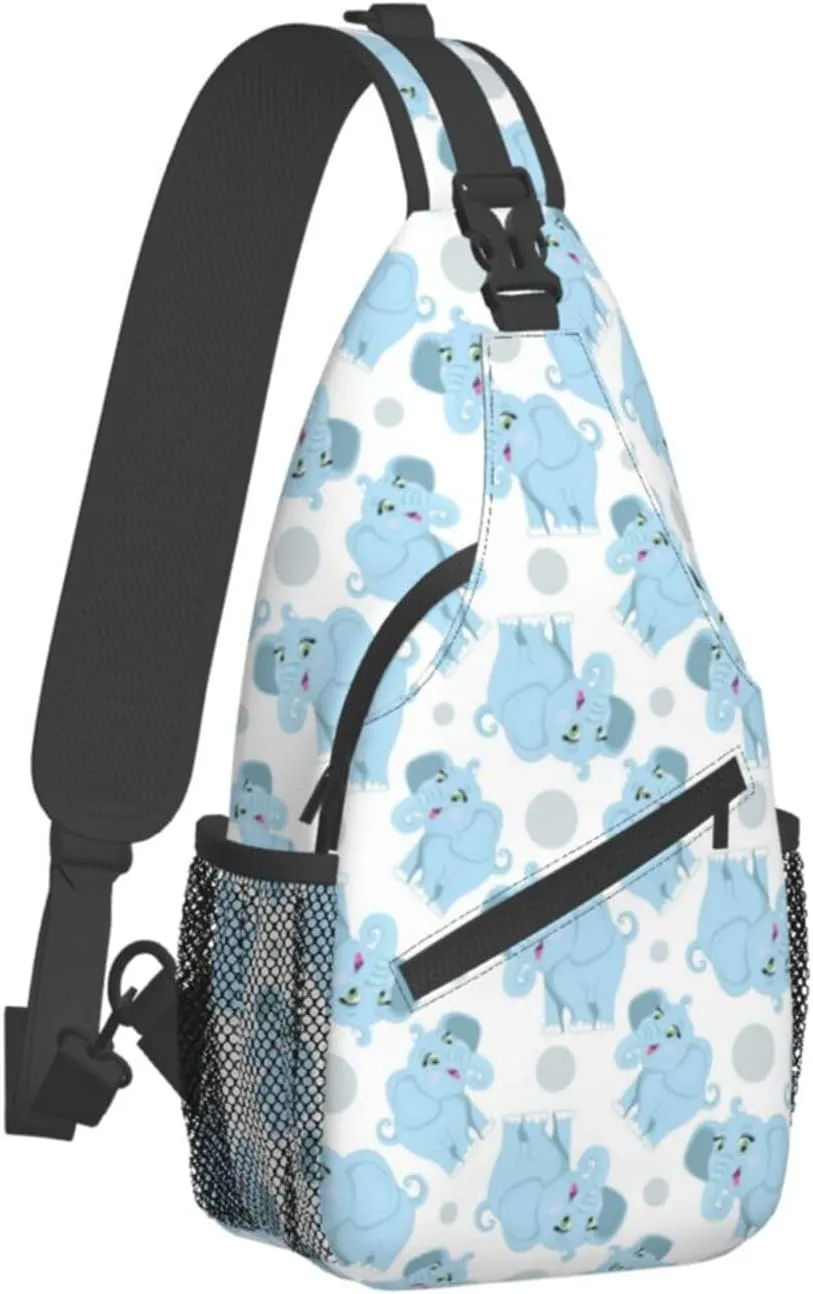 Elephant Crossbody Bag Animal Shoulder Bag Backpack Cute Sling Bag Chest Casual Daypack for Outdoor