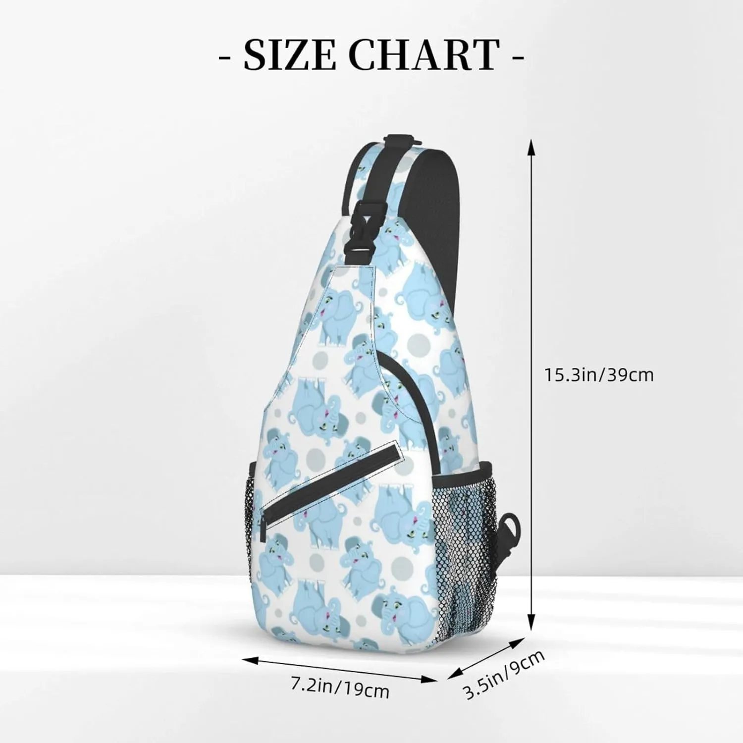 Elephant Crossbody Bag Animal Shoulder Bag Backpack Cute Sling Bag Chest Casual Daypack for Outdoor