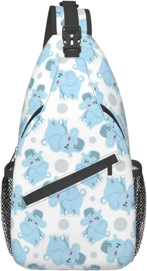 Elephant Crossbody Bag Animal Shoulder Bag Backpack Cute Sling Bag Chest Casual Daypack for Outdoor