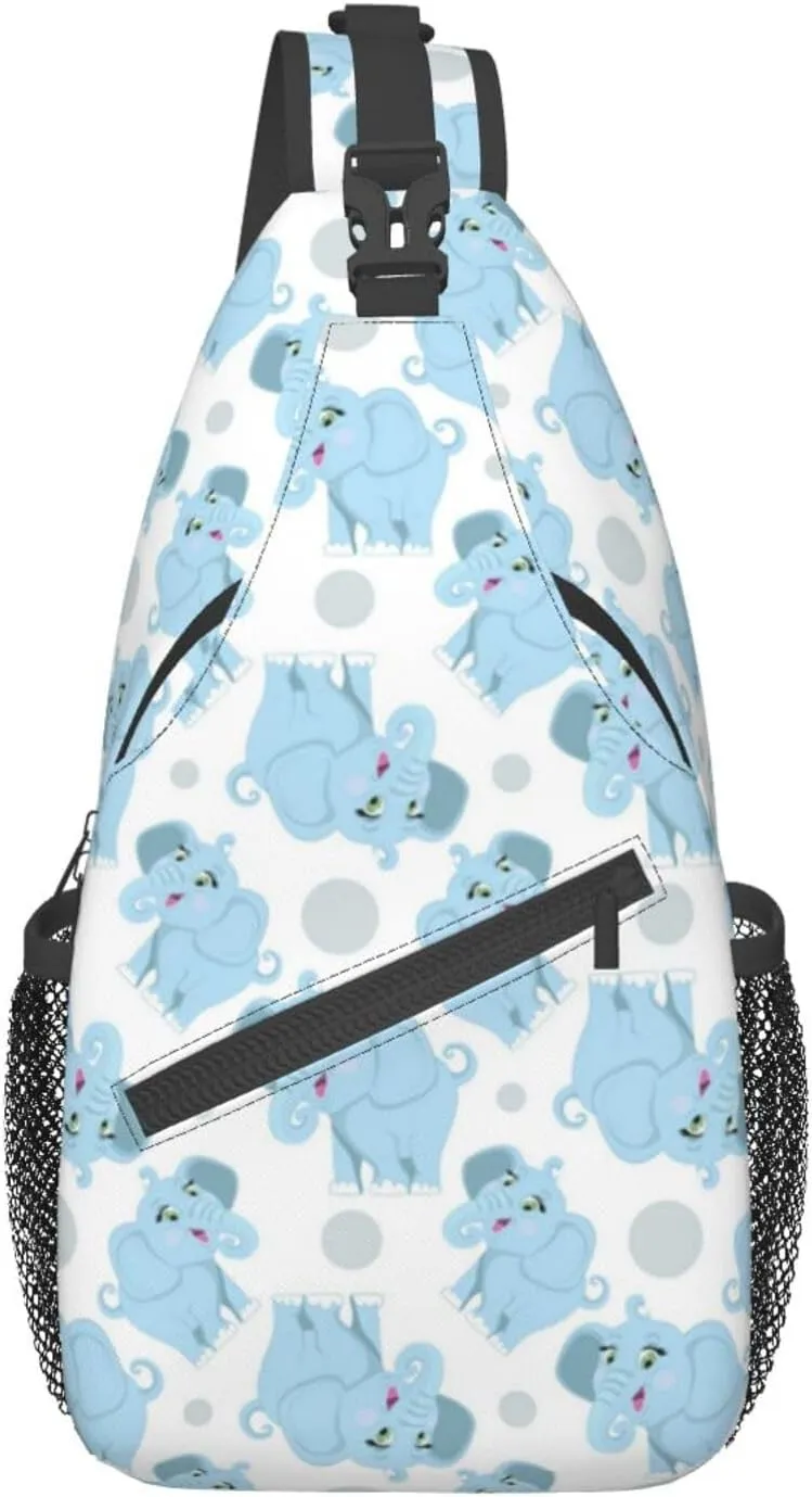 Elephant Crossbody Bag Animal Shoulder Bag Backpack Cute Sling Bag Chest Casual Daypack for Outdoor