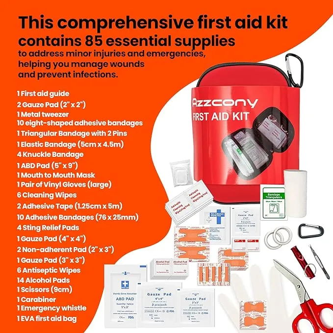 Emergency Survival & First Aid Kit & Tourniquet - 250 PCS Go Bugout Bag Survival Gears with Compass Flashlight Shovel - Tactical Military Grade EDC Backpack for Outdoor Camping Scout
